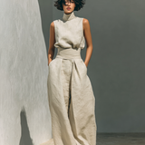 Amara — Ensemble minimaliste blouse et pantalon fluide