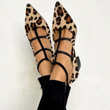 Bridget – Talons hauts ballerines à imprimé léopard
