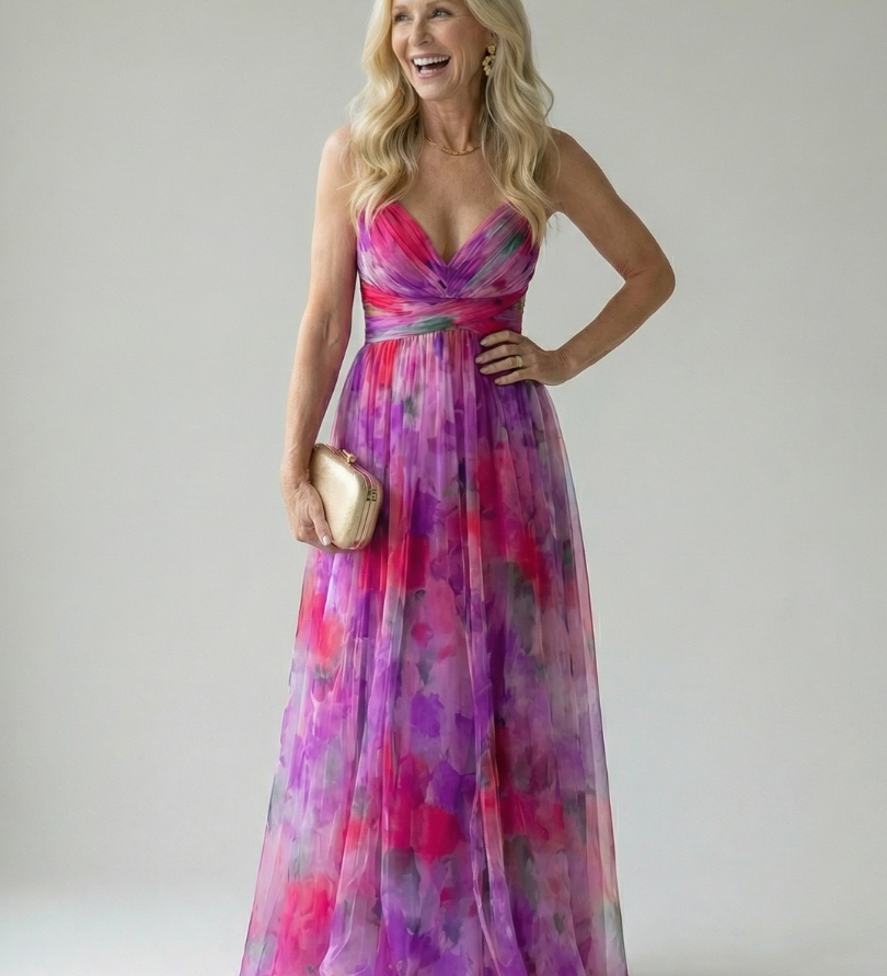 Margaux | Robe longue portefeuille fluide