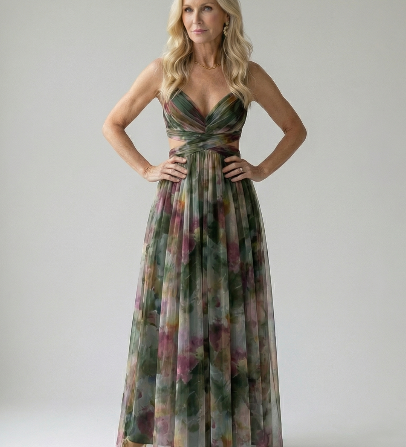 Margaux | Robe longue portefeuille fluide