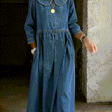 Clara | Robe en jean avec col Peter Pan