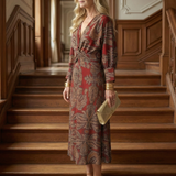 Zoé | Robe midi portefeuille naturelle