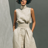 Amara — Ensemble minimaliste blouse et pantalon fluide