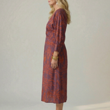 Zoé | Robe midi portefeuille naturelle