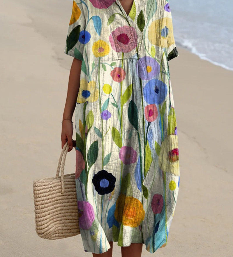 Hannah – Robe d’été fleurie colorée