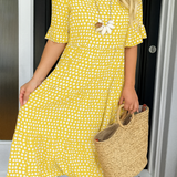 Iris – Robe midi sable élégante