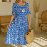Iris – Robe midi sable élégante