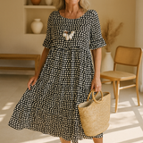 Iris – Robe midi sable élégante