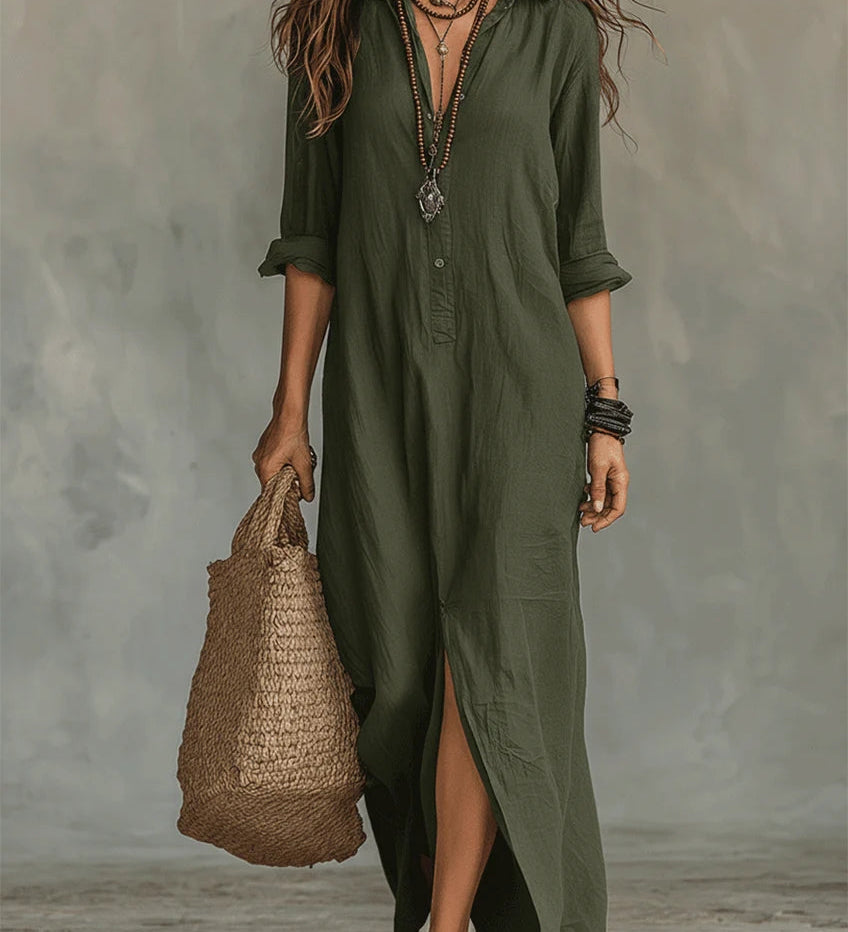 Camille – Robe maxi fluide signature