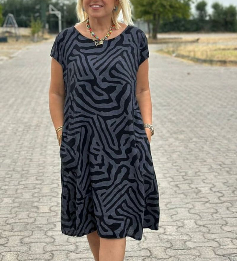 Serena – Robe d’été fluide col rond