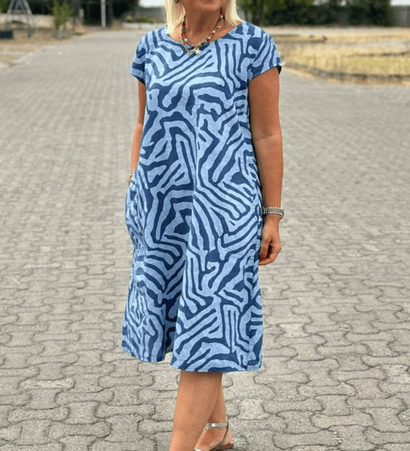 Serena – Robe d’été fluide col rond