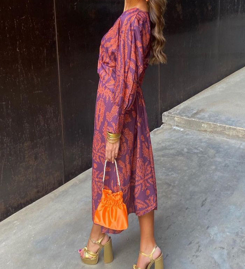 Violette – Robe maxi élégante coupe A pour invitée mariage