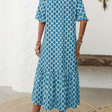 Rosalie – Robe midi fluide et confortable à motif élégant