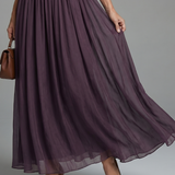 Sophie | Robe longue à taille froncée et ouverture goutte