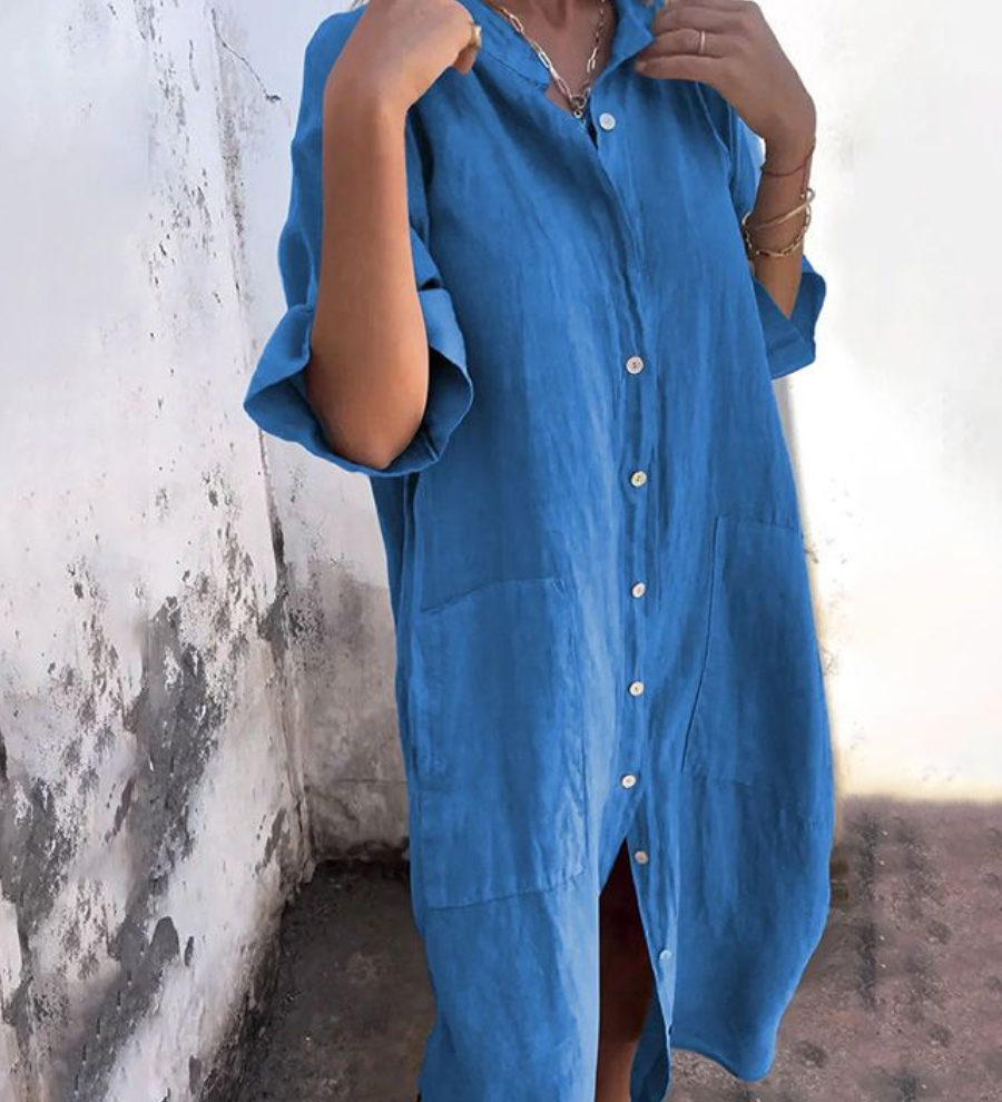 Léna – Robe chemise bohème