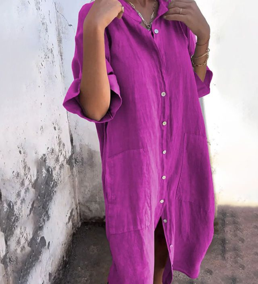 Léna – Robe chemise bohème