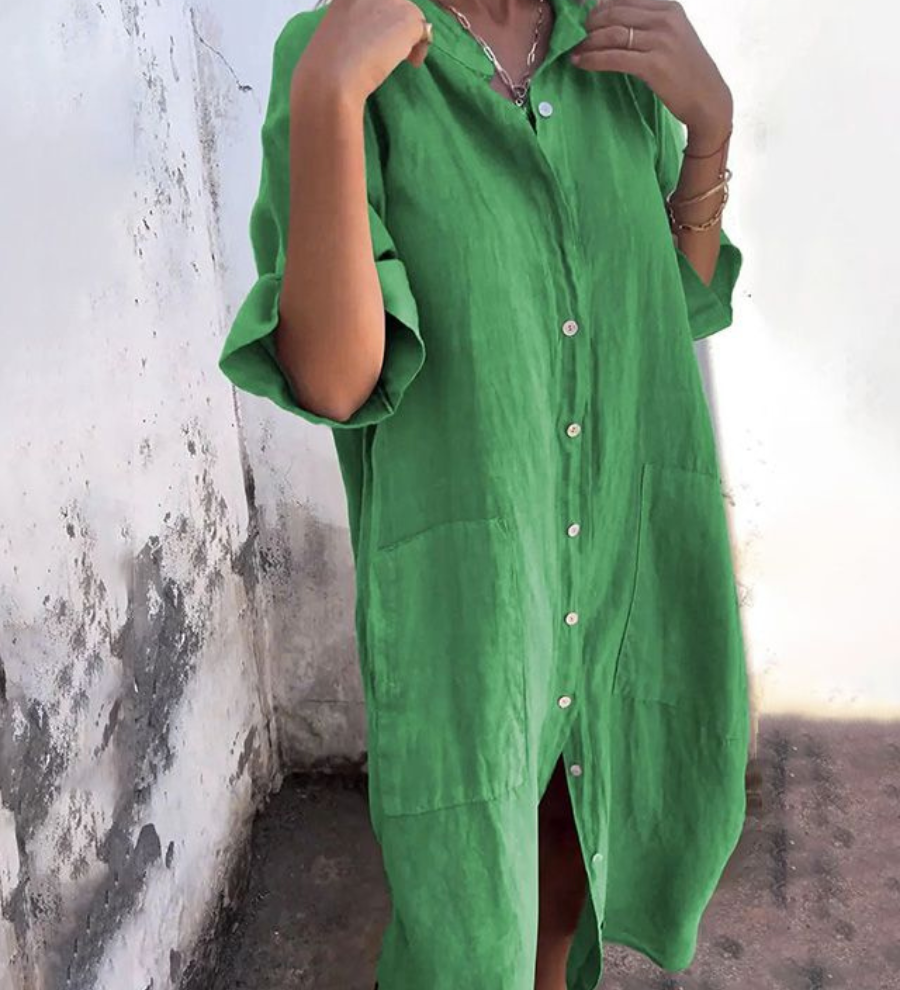 Léna – Robe chemise bohème