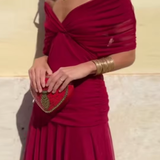 Louise | Robe Maxi de Fête Élégante à Col V