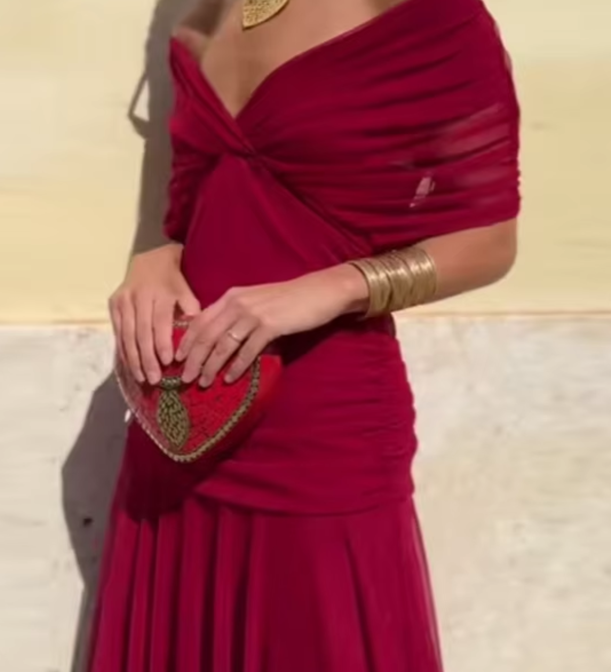 Louise | Robe Maxi de Fête Élégante à Col V