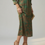 Zoé | Robe midi portefeuille naturelle