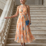Manon | Robe midi douce à col halter