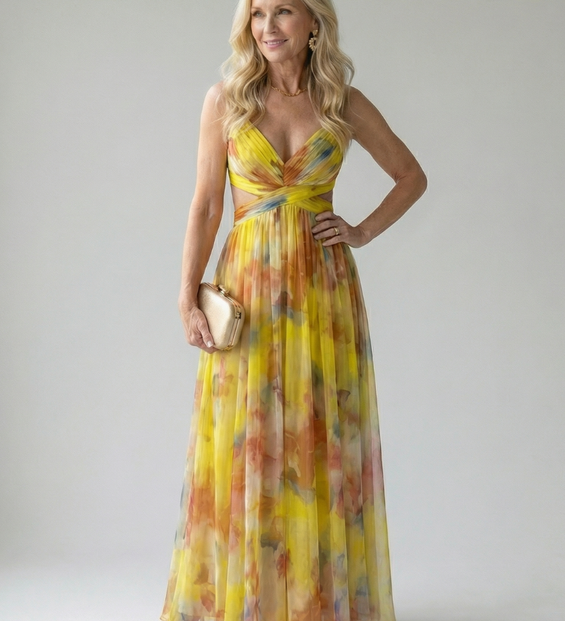 Margaux | Robe longue portefeuille fluide
