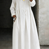 Melissa | Robe en denim à manches longues et col rond