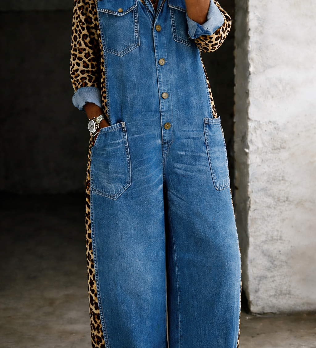 Amanda | Combinaison en denim à manches longues