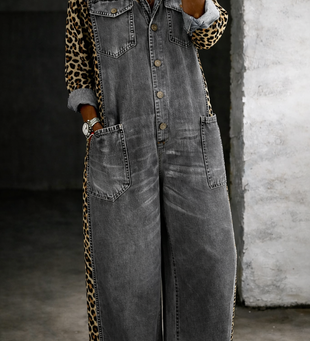 Amanda | Combinaison en denim à manches longues