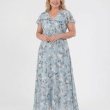 Ismérie – Robe longue fleurie en chiffon