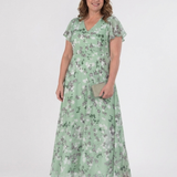 Ismérie – Robe longue fleurie en chiffon