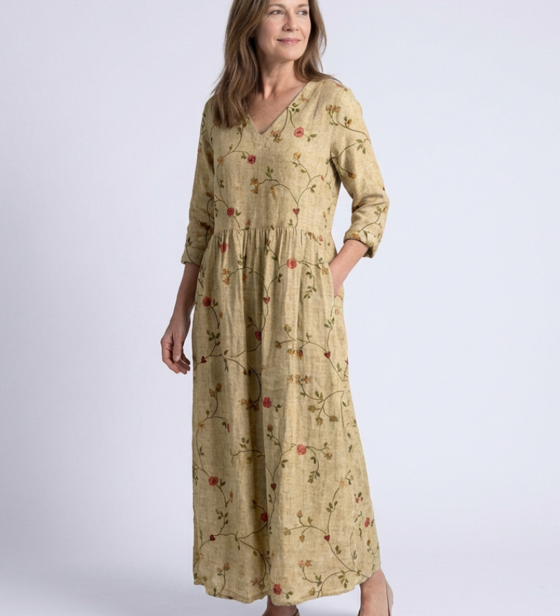 Marina – Robe maxi fluide et élégante à imprimé floral