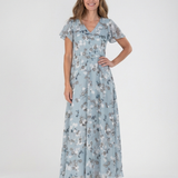 Ismérie – Robe longue fleurie en chiffon