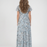 Ismérie – Robe longue fleurie en chiffon