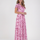 Ismérie – Robe longue fleurie en chiffon