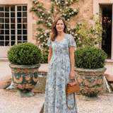 Ismérie – Robe longue fleurie en chiffon