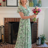 Ismérie – Robe longue fleurie en chiffon