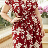 Éliane – Robe midi fluide et flatteuse à imprimé fleuri