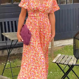Élina – Robe longue fluide fleurie