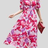Eulalie – Robe midi fluide col V