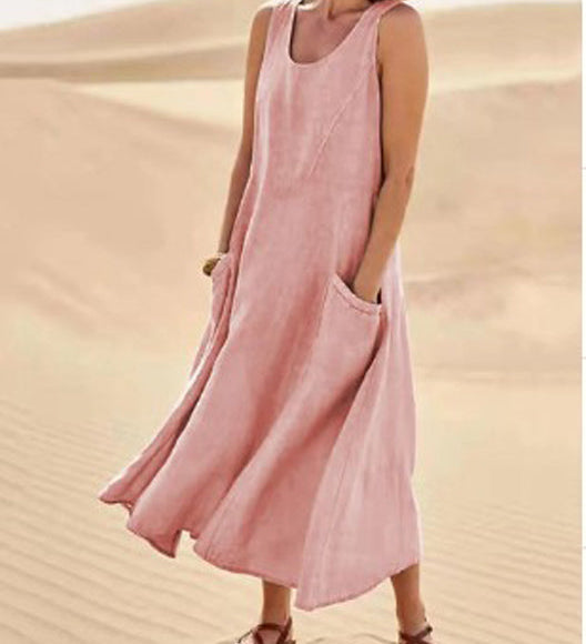 Isaline – Robe fluide légère avec poches