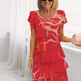 Geneviève – Robe élégance fluide à volants