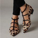 Bridget – Talons hauts ballerines à imprimé léopard