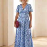 Élina – Robe longue fluide fleurie