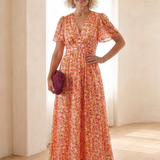 Élina – Robe longue fluide fleurie