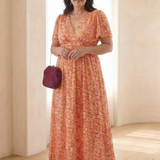 Élina – Robe longue fluide fleurie