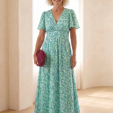 Élina – Robe longue fluide fleurie