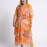 Calista – Robe longue fluide à superpositions