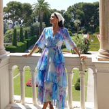 Calista – Robe longue fluide à superpositions