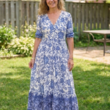 Clara – Robe midi fluide fleurie